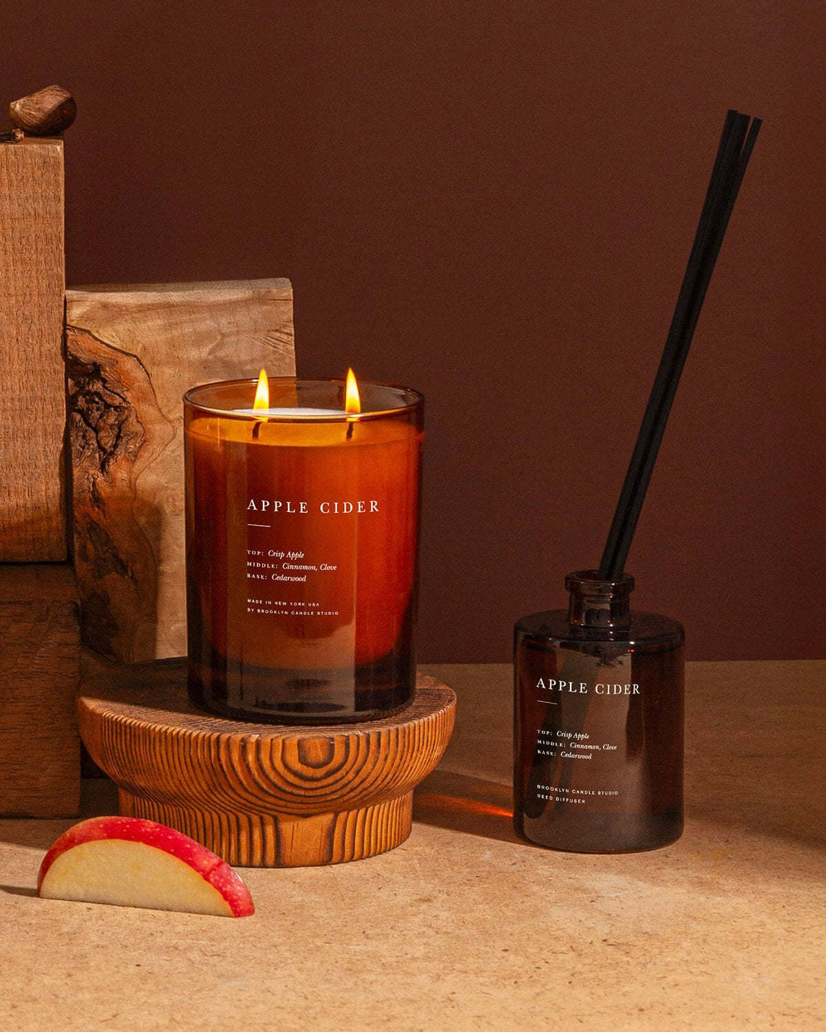 Apple Cider Candle + Diffuser Duo 2026 Cabin Collection Brooklyn Candle Studio