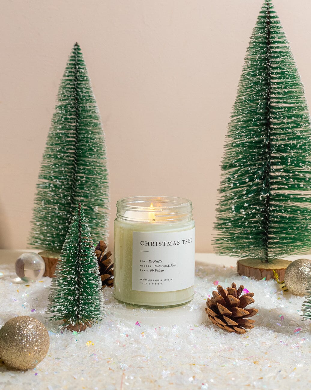 Christmas Tree Jar Candle Minimalist Brooklyn Candle Studio