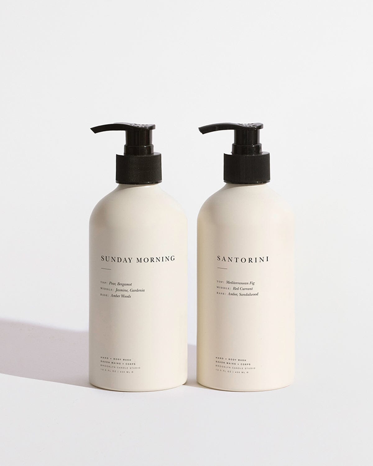 Hand + Body Wash Duo: Sunday Morning and Santorini Soap Brooklyn Candle Studio
