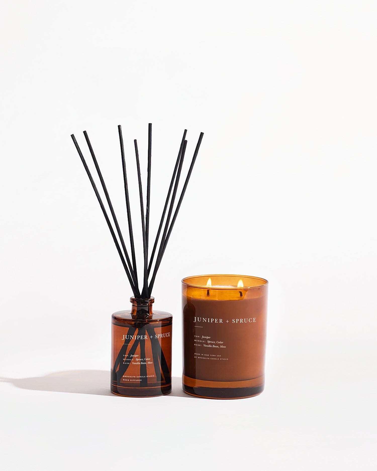Juniper + Spruce Candle + Diffuser Duo 2026 Cabin Collection Brooklyn Candle Studio