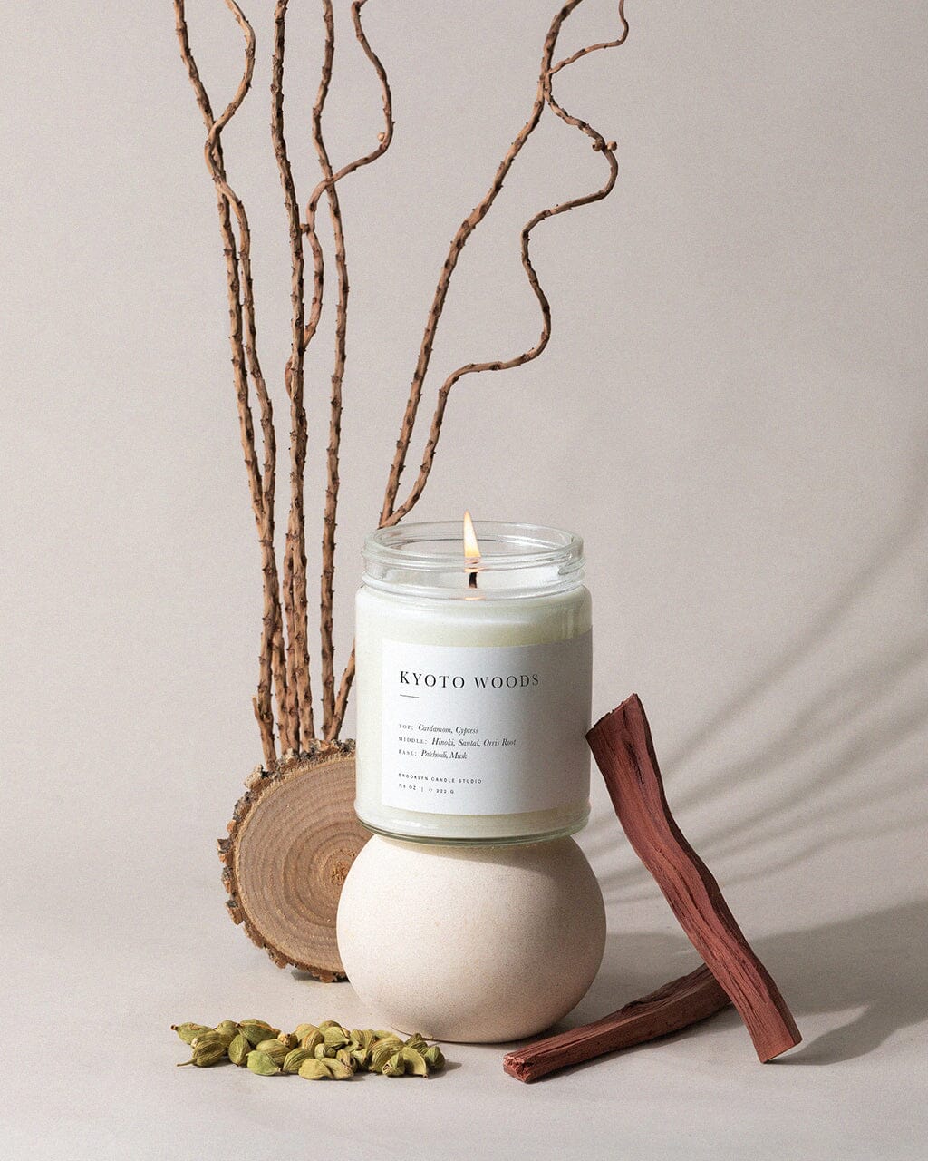 Kyoto Woods Jar Candle Minimalist Brooklyn Candle Studio