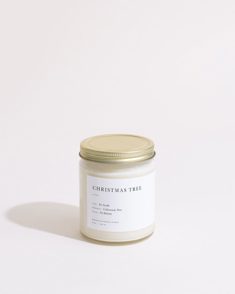 Christmas Tree Jar Candle Minimalist Brooklyn Candle Studio