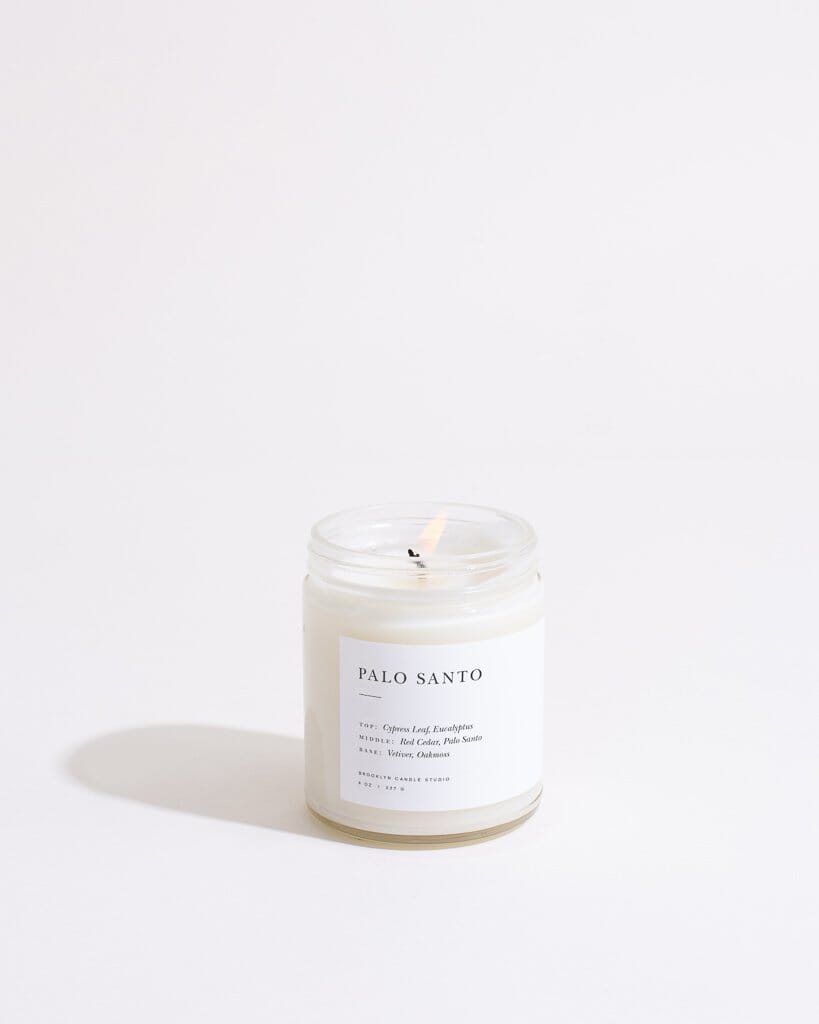 Palo Santo Jar Candle Minimalist Brooklyn Candle Studio