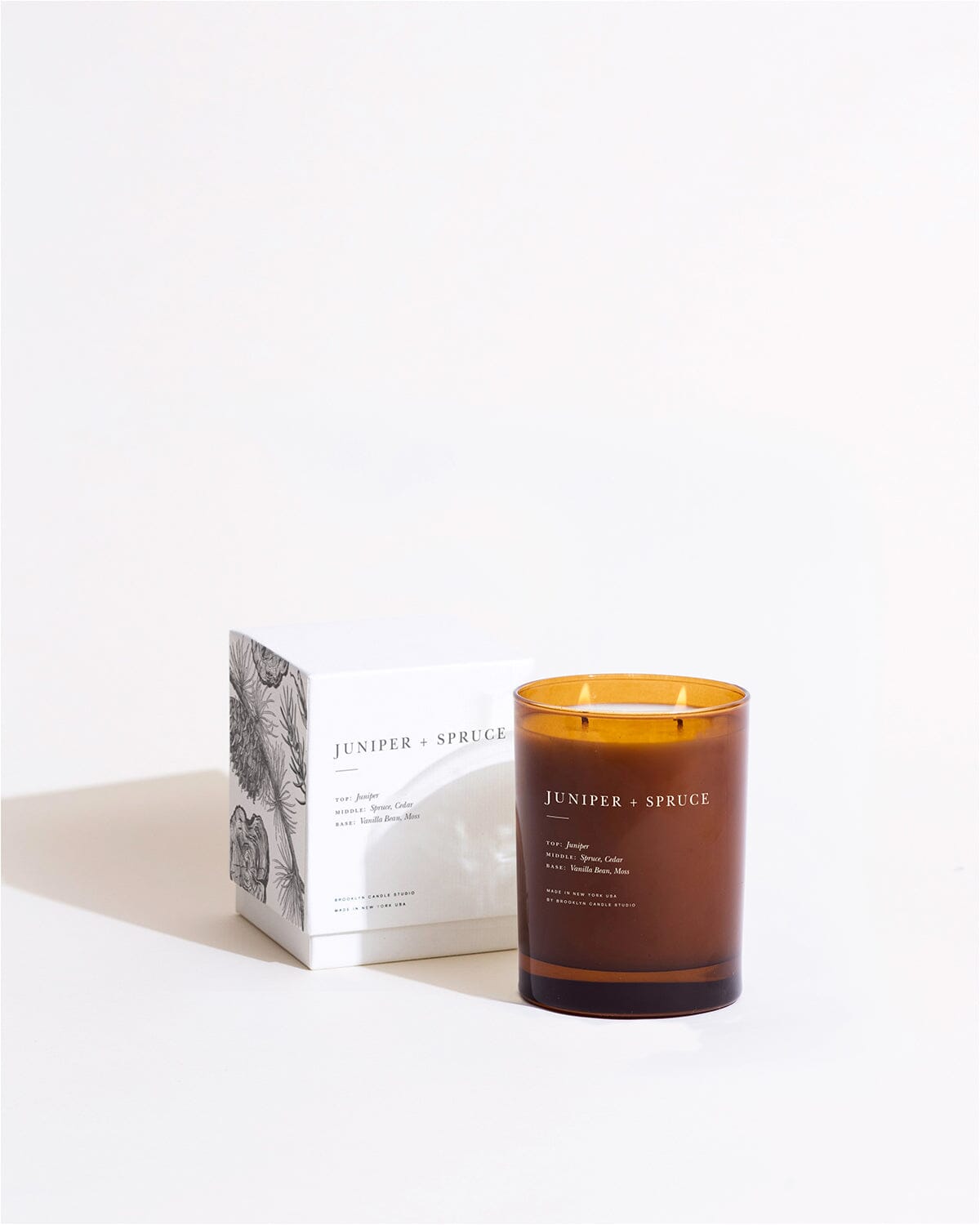 Juniper + Spruce 2-Wick Candle Limited Edition Brooklyn Candle Studio 
