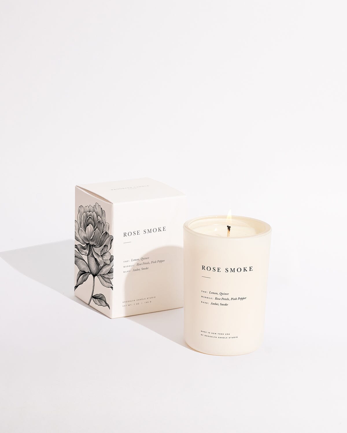 Limited Edition Rose Smoke Candle Limited Edition Brooklyn Candle Studio 