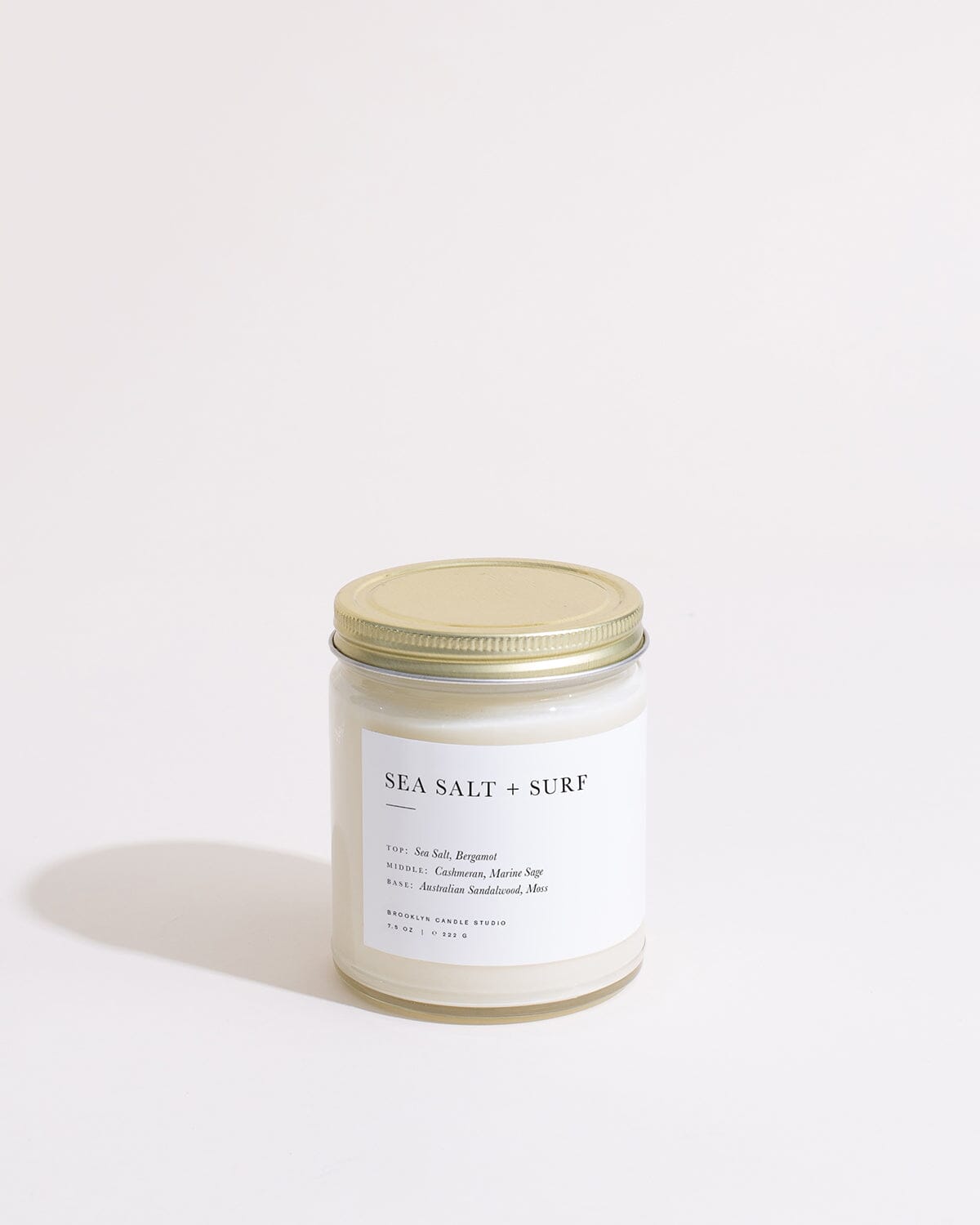 Sea Salt + Surf Jar Candle Minimalist Brooklyn Candle Studio 
